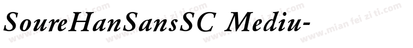 SoureHanSansSC Mediu字体转换